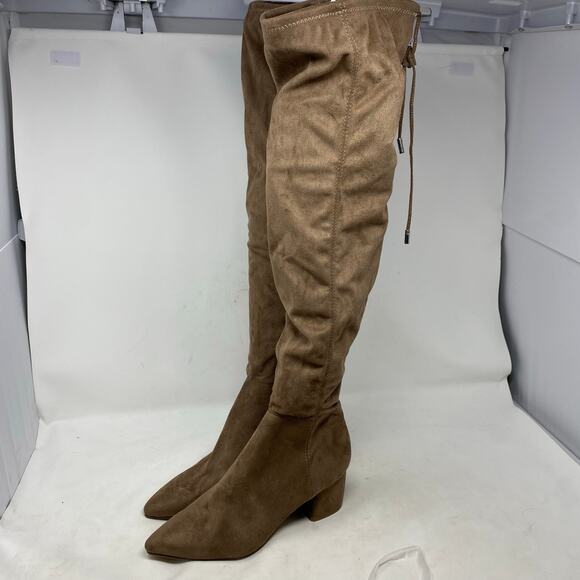 Steve Madden Over the Knee Stretch Suede Boots Womens Size 6.5 - Picture 1 of 8